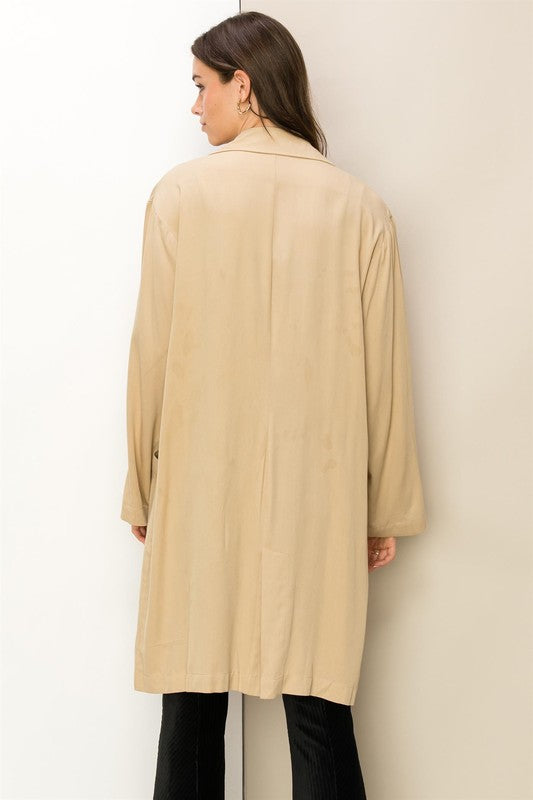 Button Front Oversized Coat