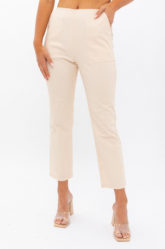 High Waist Crop Pants