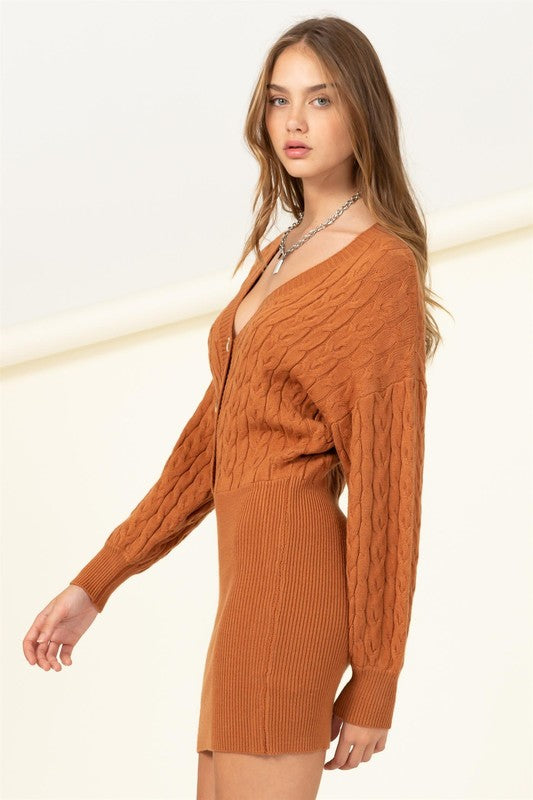 Cable Knit Mini Dress