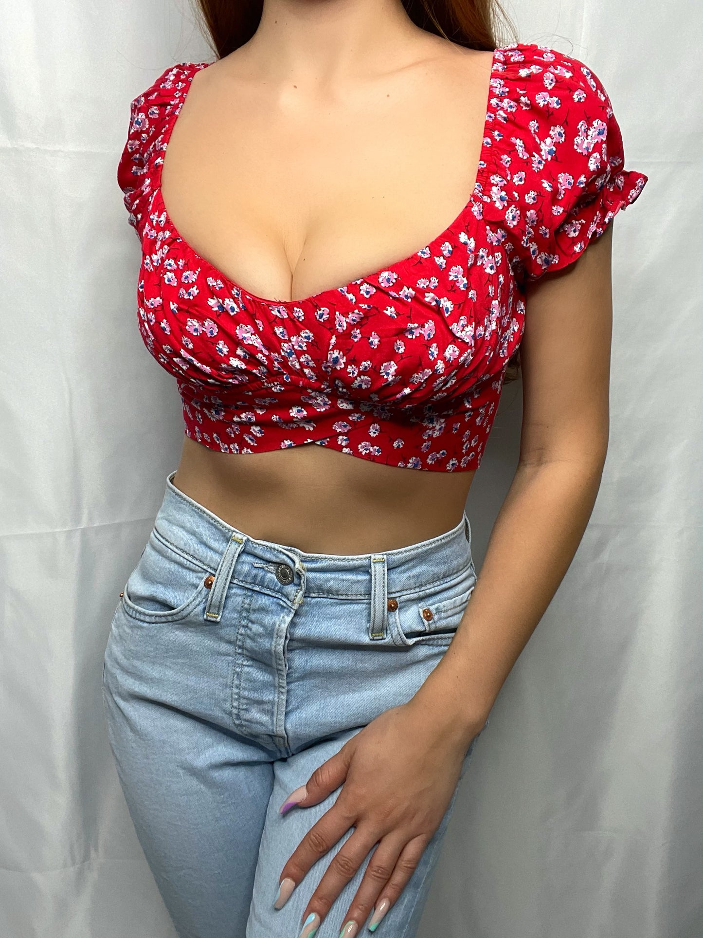 Cynthia Crop Top (Red)