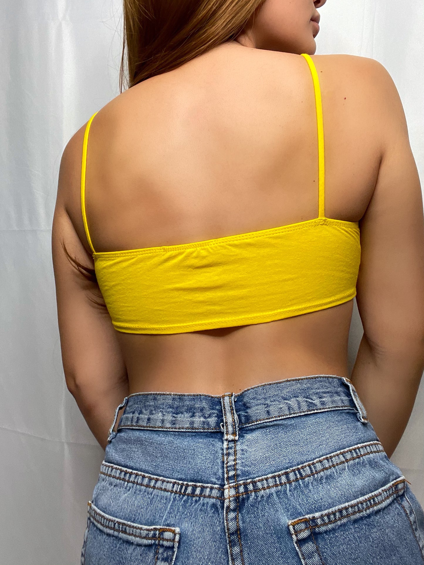 Kate Bow Crop Top (Yellow)