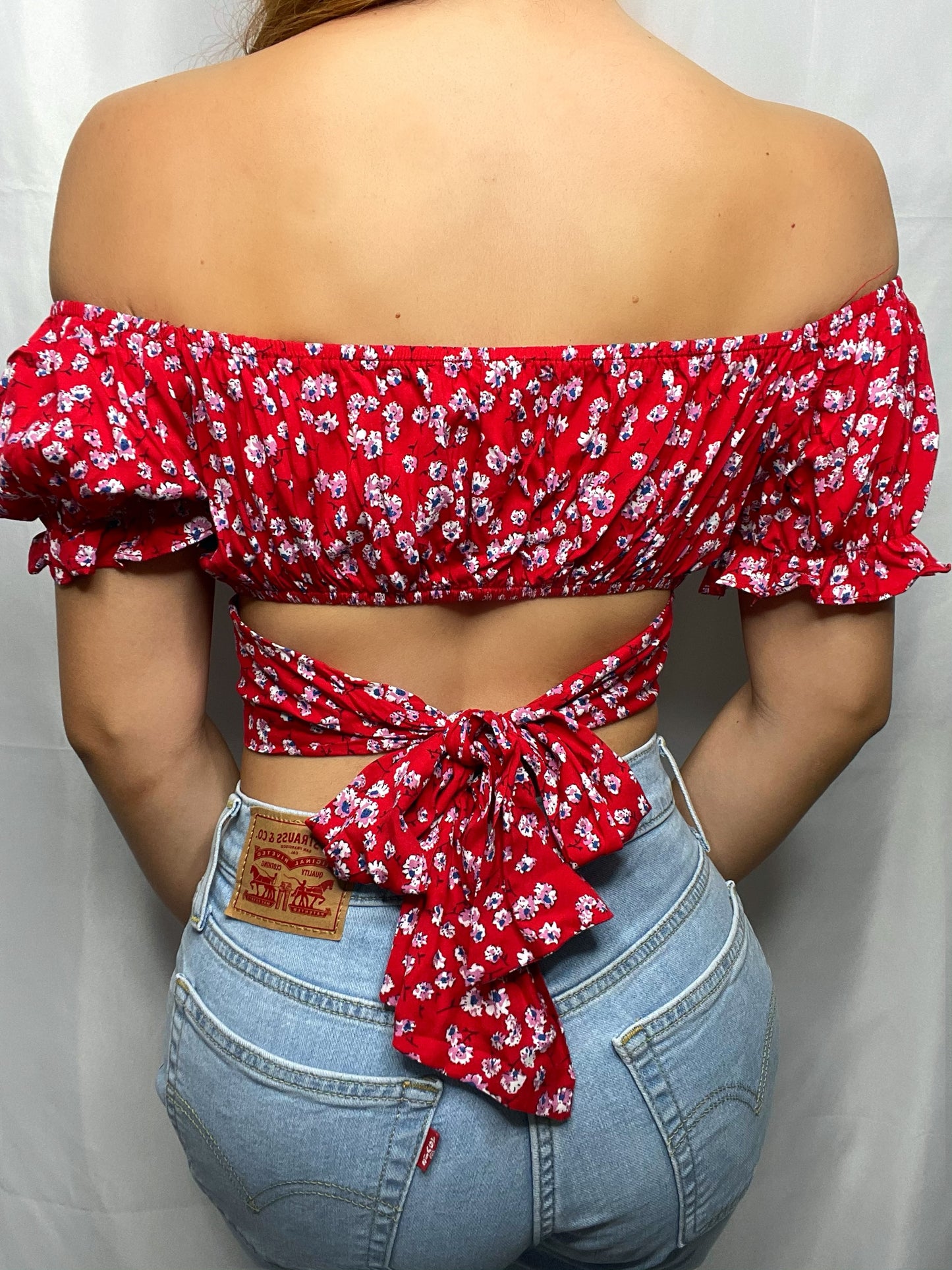 Cynthia Crop Top (Red)