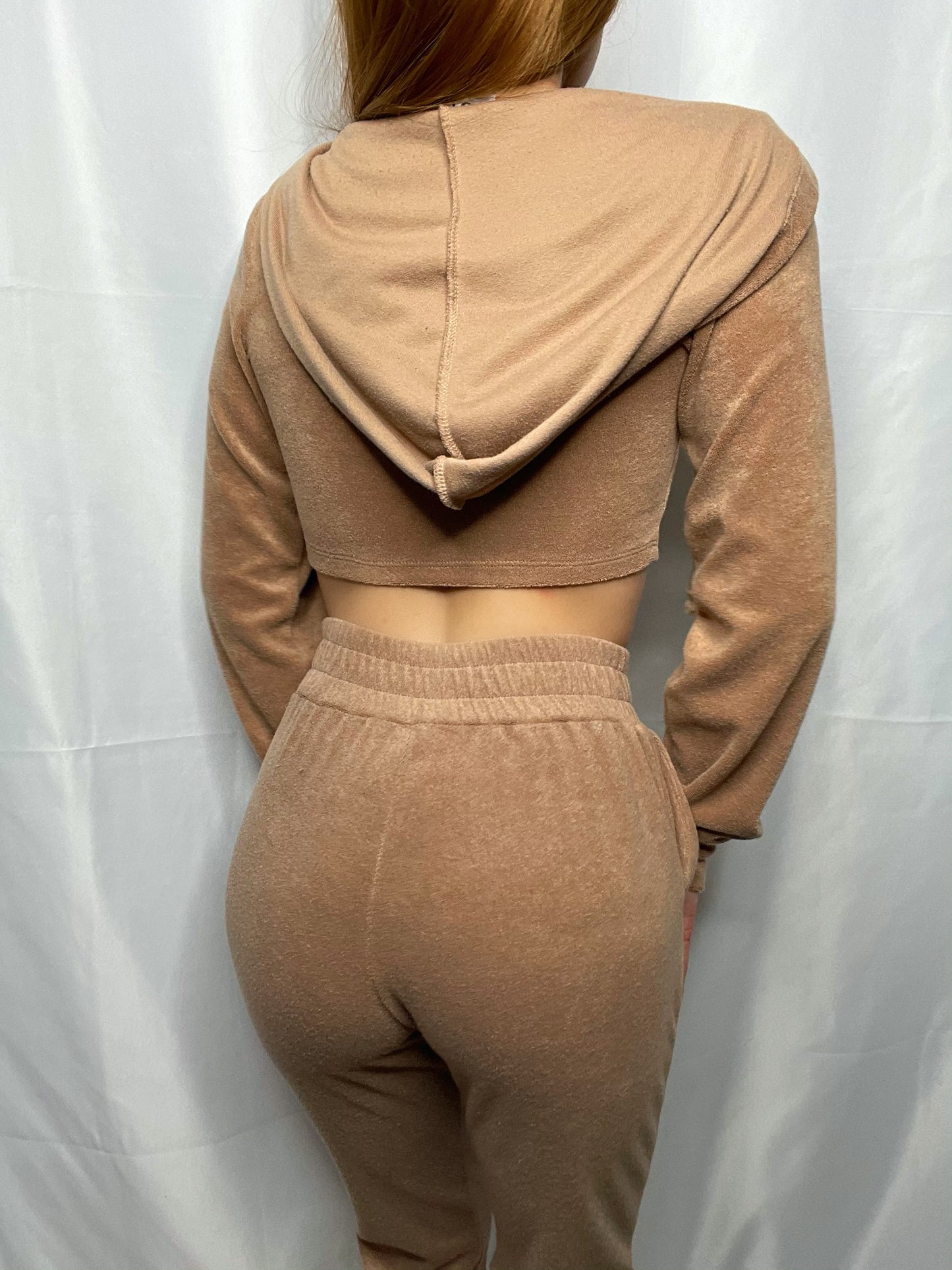 Audrina Crop Track Set (Taupe)